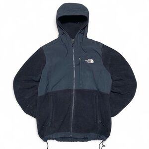 Vintage the north face fleece zip up black hoodie